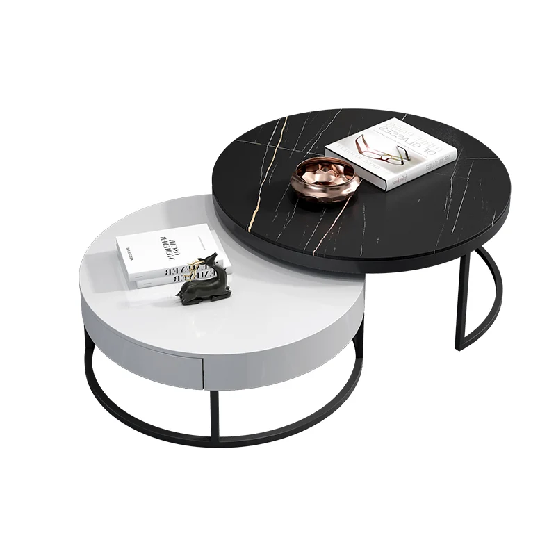 

XK Minimalist Stone Plate Coffee Table Small Apartment Modern Simple Coffee Table Combination Tea Table