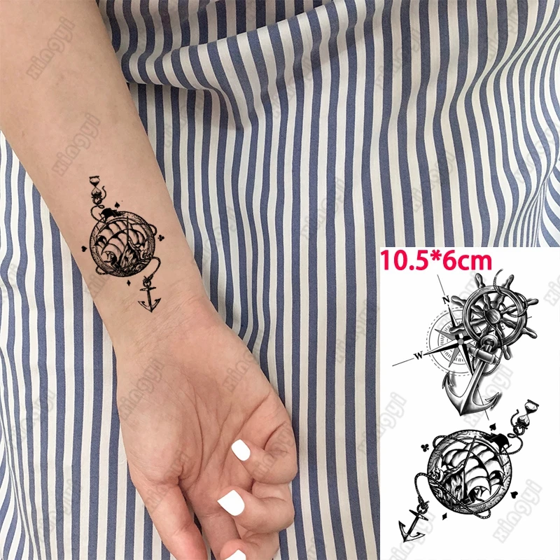 Realistic Moon Anchor Clock Temporary Tattoo Planner Stickers For Women  Colored Drawing, Waterproof, Cross ECG Design Small Size From Catherine006,  $1.82