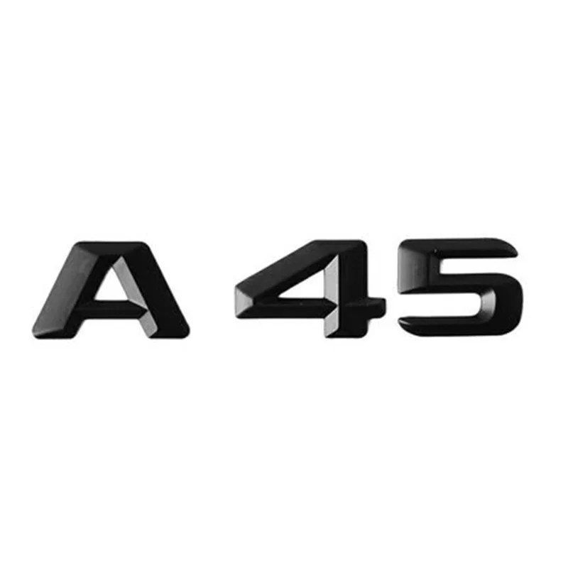 

3d ABS глянцевый черный логотип заднего багажника автомобиля значок A45 Эмблема Для Mercedes A45 AMG W176 W177 буквы аксессуары