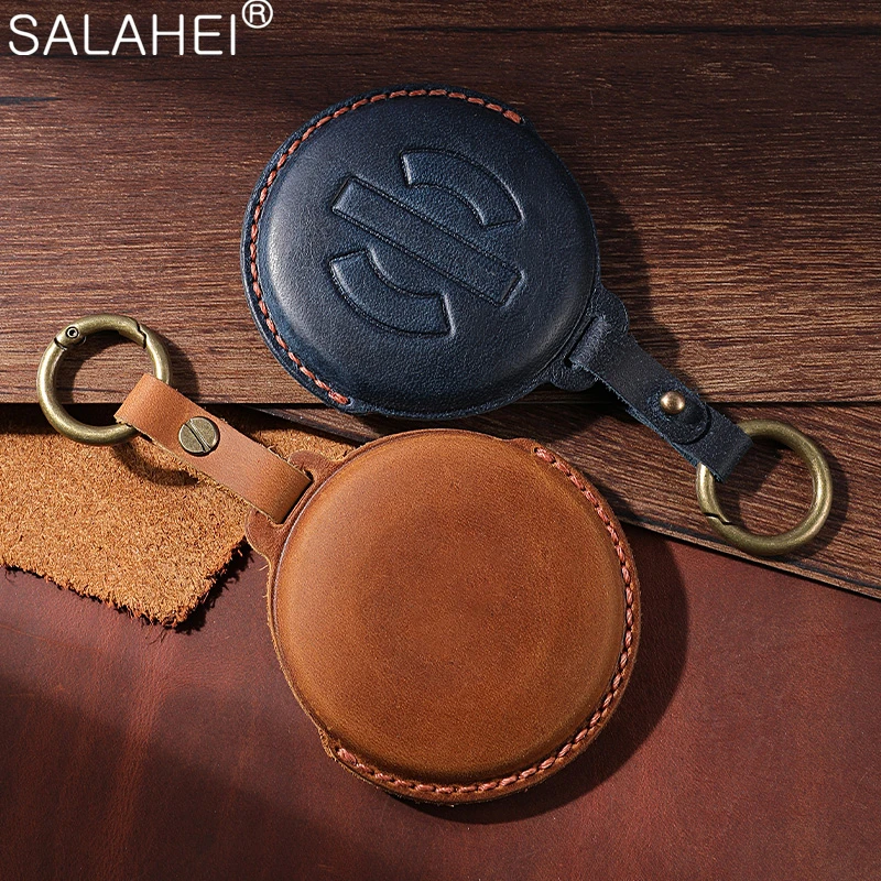

Fashion Car Remote Key Case Protect Cover Leather Anti-loss Keyring For HiPhi X Smart Keyless Fob Shell Accessories Keychain Bag