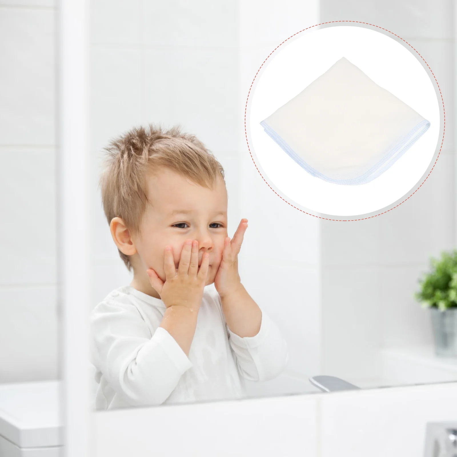 

10 Pcs Gauze Small Square Face Towels Baby Nursing Absorbent Bibs Moisture-absorbing Newborn Cotton Infants Pure Drool
