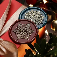 3D Relief Wax Seal Christmas Series Wax Seal Stamps Retro Santa Claus Snowflake DIY Festival Gift Wrapping Cards Scrapbooking 4