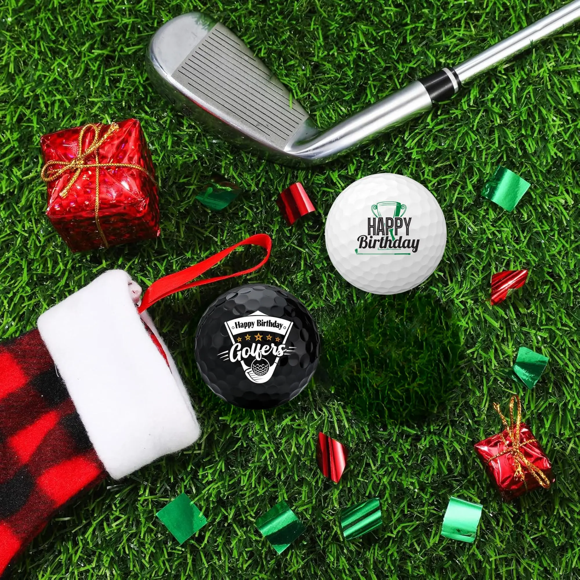 2 Pcs Birthday Golf Balls Set Birthday Novelty Golfer Gift for Coworkers Golfers Golf Lovers view 3
