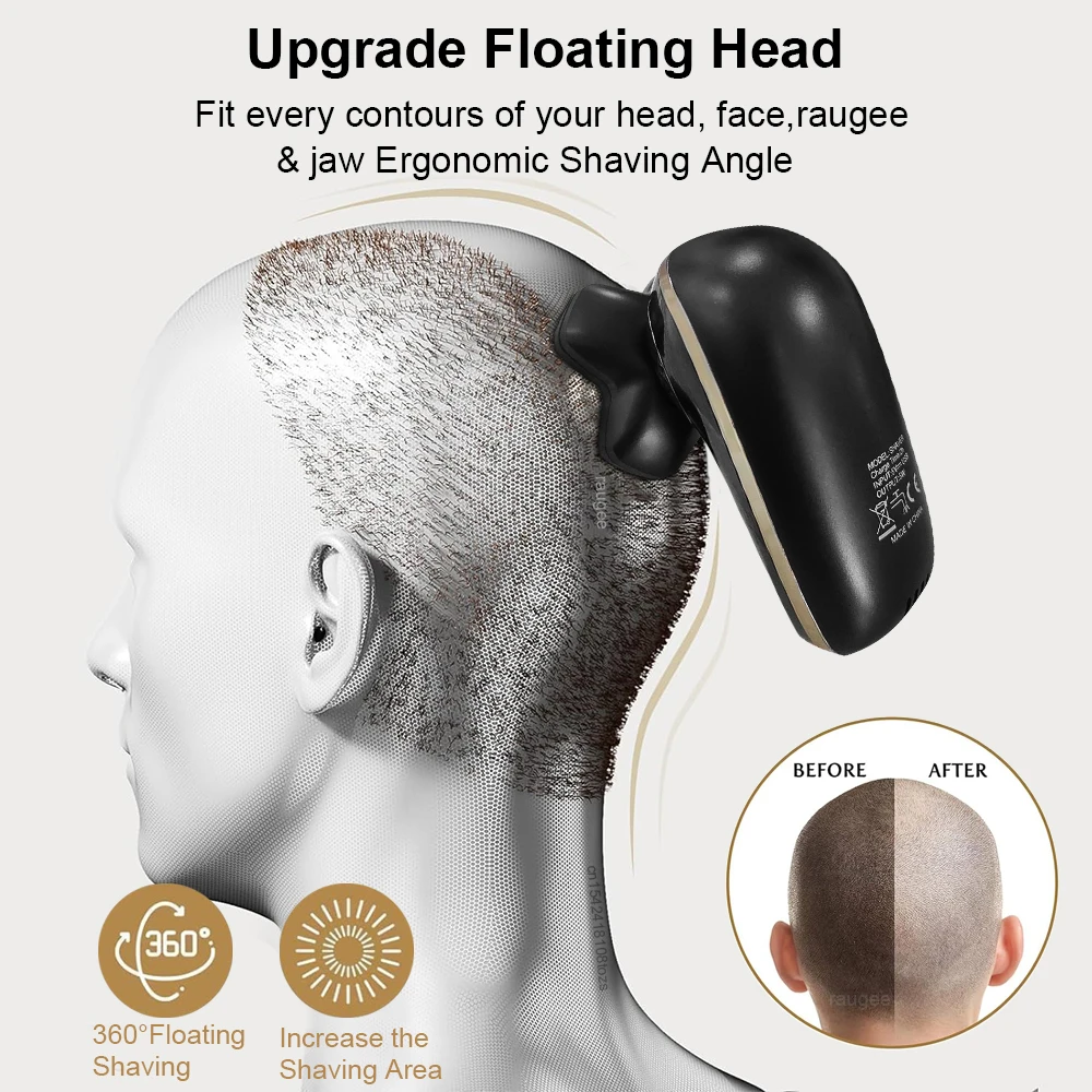 전기 수염 트리머 휴대용 얼굴 코털 면도기 USB 충전식 플로팅 헤드 면도기 미니 수염 면도기 남성용
