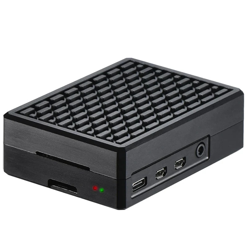 

for Raspberry Pi 4B Metal Aluminum Alloy Case/Passive Cooling Shell Metal Enclosure Heat Dissipation with Heatsink