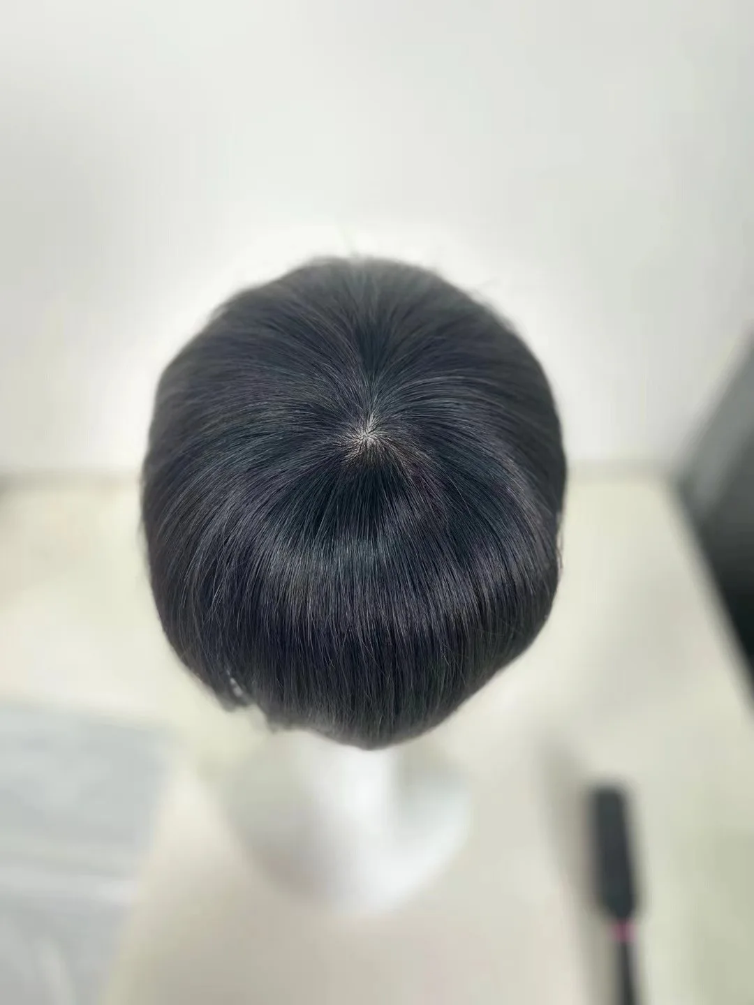 Men Slik Base Toupee Clips in Human Straight Hair System Wigs Human Hair Male Prosthesis Asian Wig Man Nat Human Hair Toupee