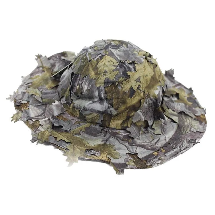 Outdoor camouflage tactical camouflage baseball cap, hunting maple leaf round edge sniper sunshade sunscreen cap