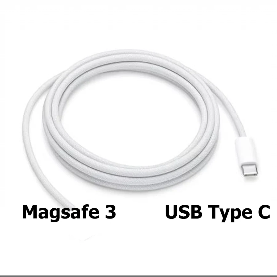 USB 타입 C - 마그네틱 맥세이프3 세대 케이블 충전 어댑터 (맥북 프로/에어 M2/M3/M4용) 고속 충전 케이블 2m