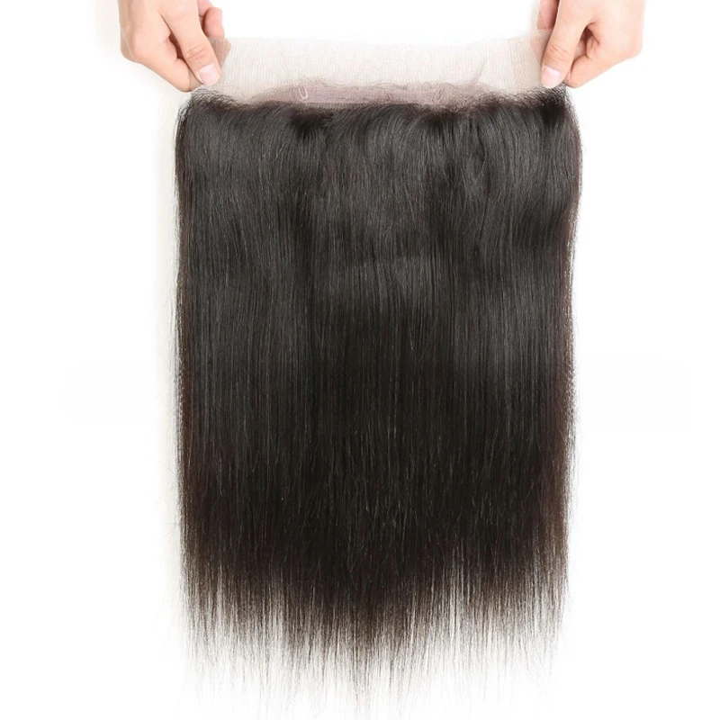 360 Lace Frontal Closure Straight Hair Human Hair Brazilian Remy Soft and Silky For Women 360 Lace Closure Daily Use