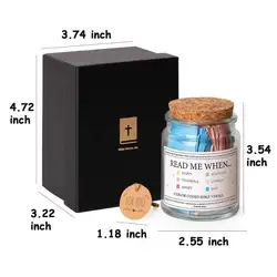 Inspirational Christian Blessings Jar with Daily Motivational Prayers (Color A)