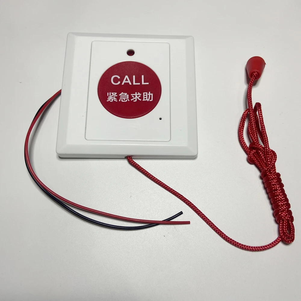 10Pcs Wall Mounted Wired Emergency Call Button With Digging Rope 86mm Box Waterproof Switch For Hospital Bed Washroom SOS
