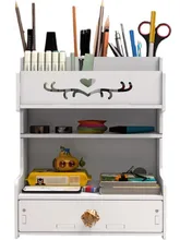  Pen Holder Nordic Ins Storage Box Creativity Office Desk Stationery Box Large Capacity Wooden Rack Wooden Organizer Box 