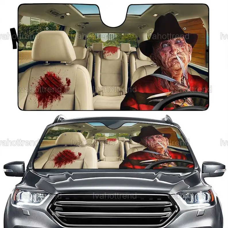 Freddy Krueger Parasole Per Auto, Parabrezza Per Auto Freddy Krueger, Protezione Solare Per Auto Freddy Krueger, Parasole Horror, Regalo Di Halloween 