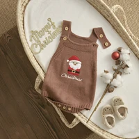 ma&baby 1-18M Christmas Baby Boy Girl Romper Newborn Infant Sleeveless Tree Santa Embroidery Knit Overall Jumpsuit Xmas Costumes 5