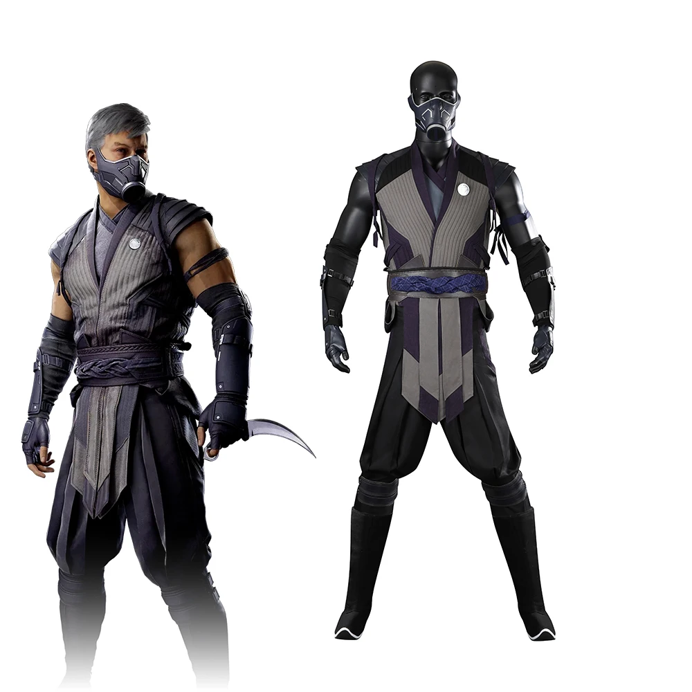 

Smoke Cosplay Game Mortal Kombat Costume Adult Men Fantasia Battle Uniform Suit Halloween Carnival Party Warrior Disguise Outfit