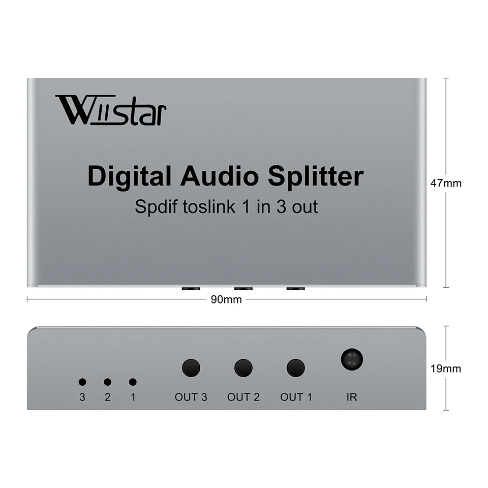 Wiistar Spdif Toslink    й 1x3  й  IR  5.1CH LPCM 2.0 DTS