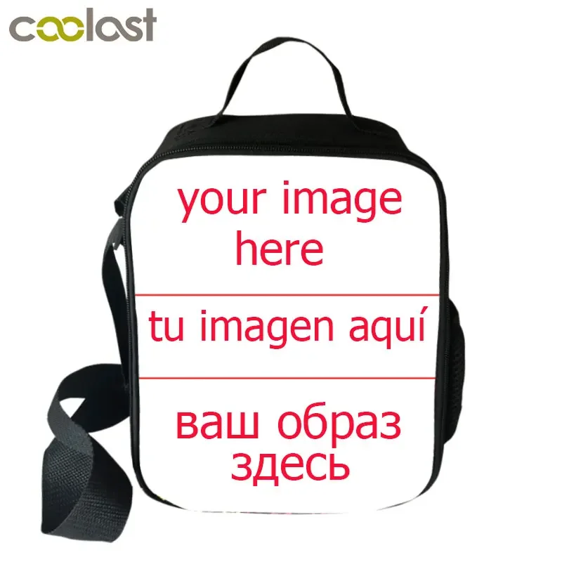 

Customize Your Name Image Lunch Bag Students School Food Bag Boys Girls Cooler Insulated Bag Women Men Lunch Box Gift