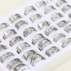 36 Pcs/lot A-Z 26 Letters Heart Stainless Steel Rings for Women Initial Alphabet Couple Ring Female Jewelry Best Friend Gifts 3