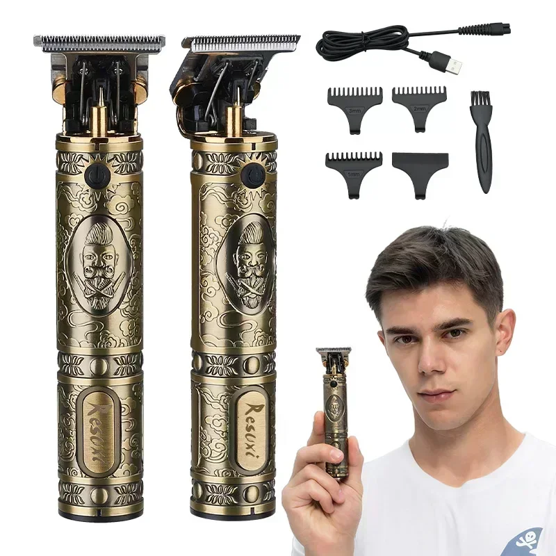 RESUXI JM-700A 700AL 740 Stainless Steel T Blade Beard Men Shaver Rechargeable Baldheaded Best Hair Trimmer Hair Cutting Machine 5