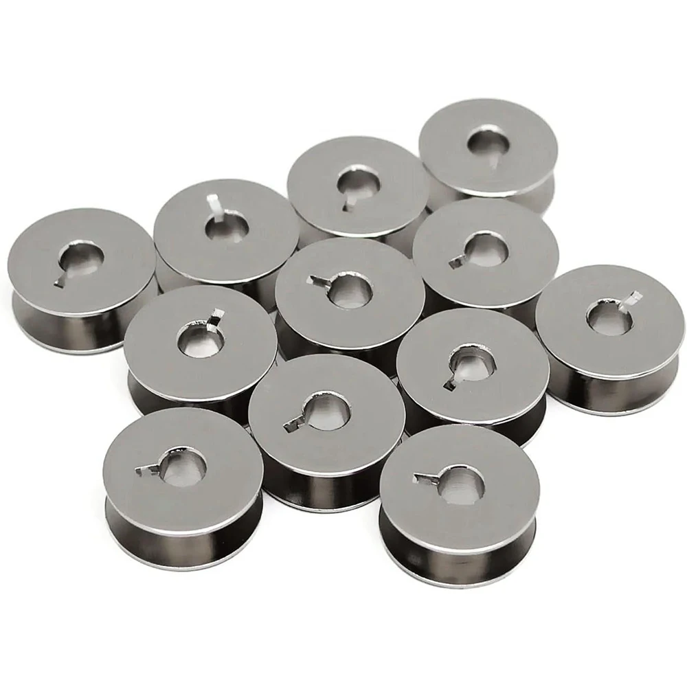 Pack of 10-100 Metal L Sewing Machine Bobbins | High-Quality Sewing Accessories