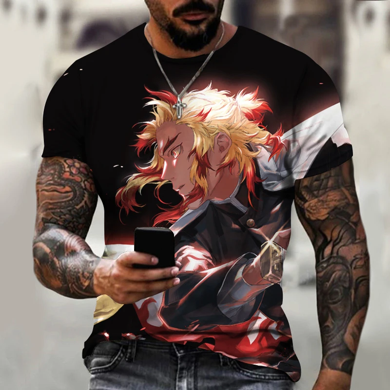 

New Summer Demon Killer Anime 3D Printed T-shirt Men's and Women's Fashion Oversized Children's T-shirt Top Clothing