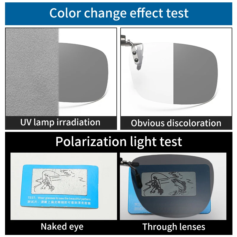 Polarized Sun Glasses Clip-on Fishing Sunglasses Outdoor Night Vision Glasses Covers Anti Glare Sunglasses Clip for Men Women 