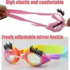High Quality Silicone Children Eyelash Swimming Goggles Waterproof Anti-fog Swimming Goggles PC HD Eyelash Goggles 5