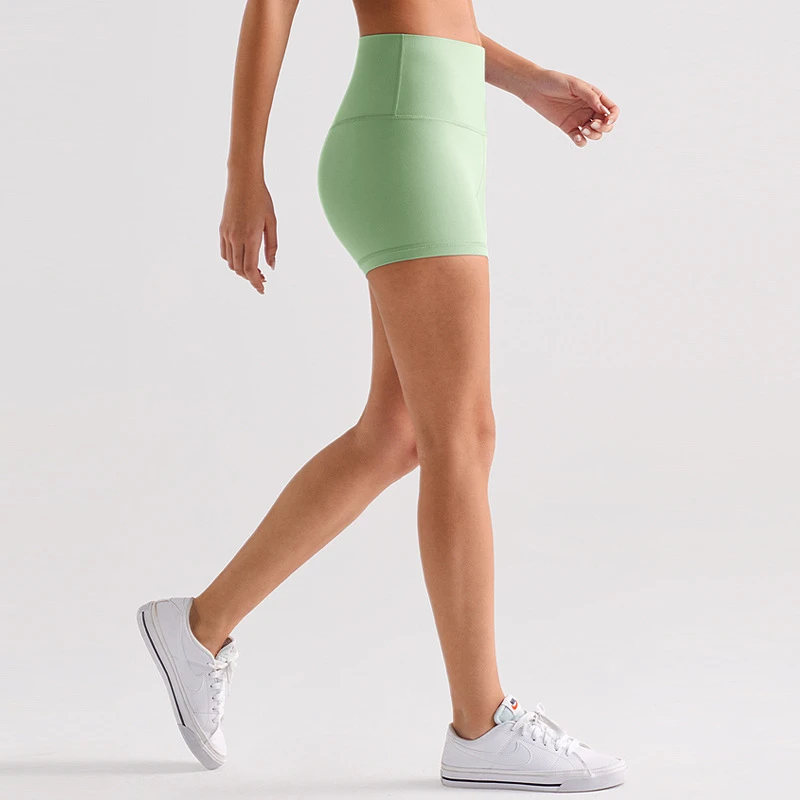 Yoga Shorts Gym Sports Short Leggings Women High Waist Fitness Workout Tight Soft Short Pants Push Up Running Cycling Sportswear