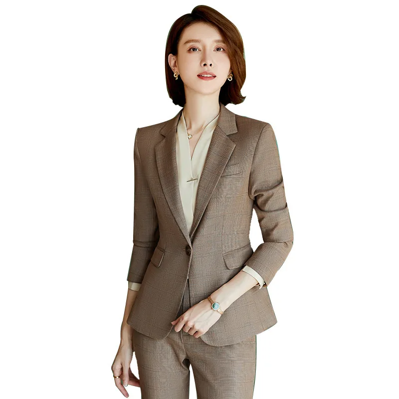 Formal Uniform Designs Pantsuits for Women Business Suits Autumn Winter Professional Blazers Sets OL Styles Ladies Work Wear
