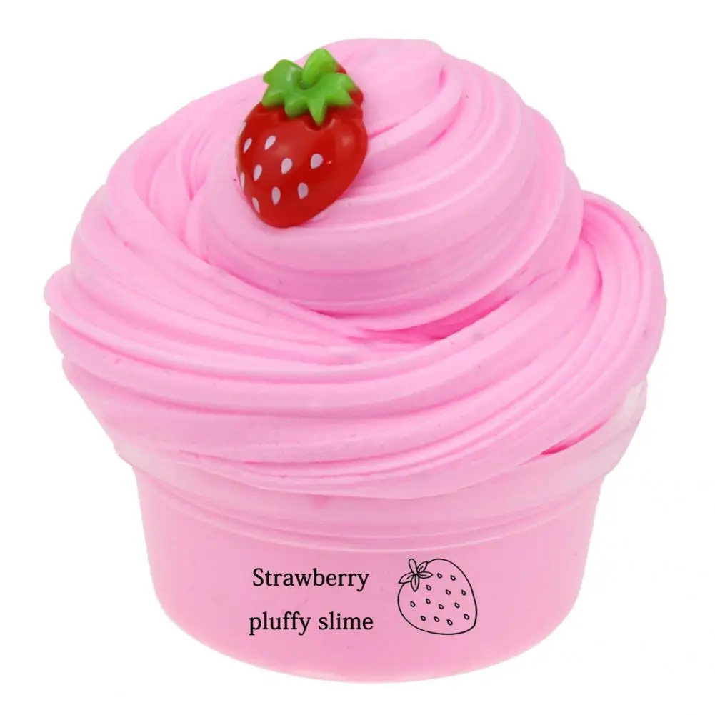 Slime Stress Relief Toy Non-sticky Soft 60ml Butter Charm Super Fruit Cherry Children slime kit fluffy slime