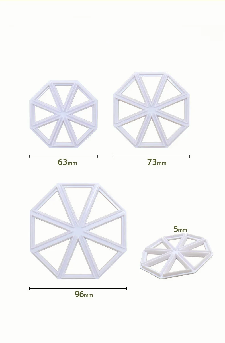3Pcs Fondant Cake Mold Set – Triangle Flag Shape Cookie Cutters and Biscuit Stamps for ... - SKU CMS01426 - UGI Packaging