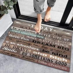 Welcome Mat Inspirational Motivational Quotes Indoor Doormat Indoor Front Floor Mat Anti-slip Area Rug Soft Bedroom Carpet