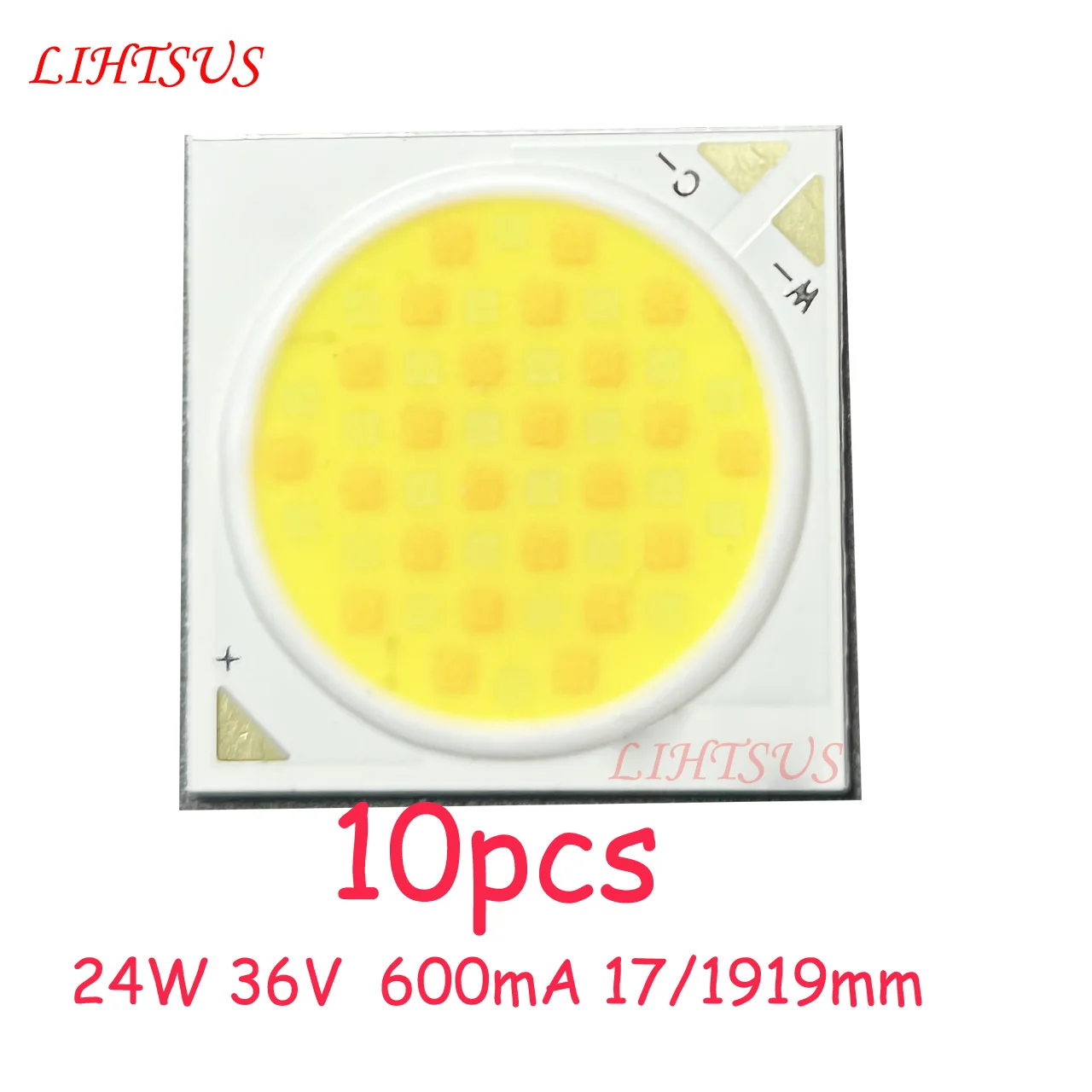 10pcs-24w-1919-17mm-2700-6000k-ra90-cob-chip-dimmable-cob-led-chip-high-power-high-brightness-led-beads-chip