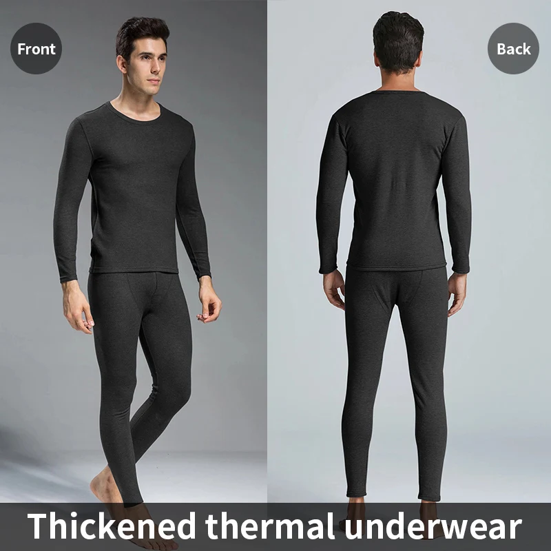 Thermal Underwear Set Man Winter Face Sanding Double Warmth Slim Body High Elasticity Comfortable Breathable