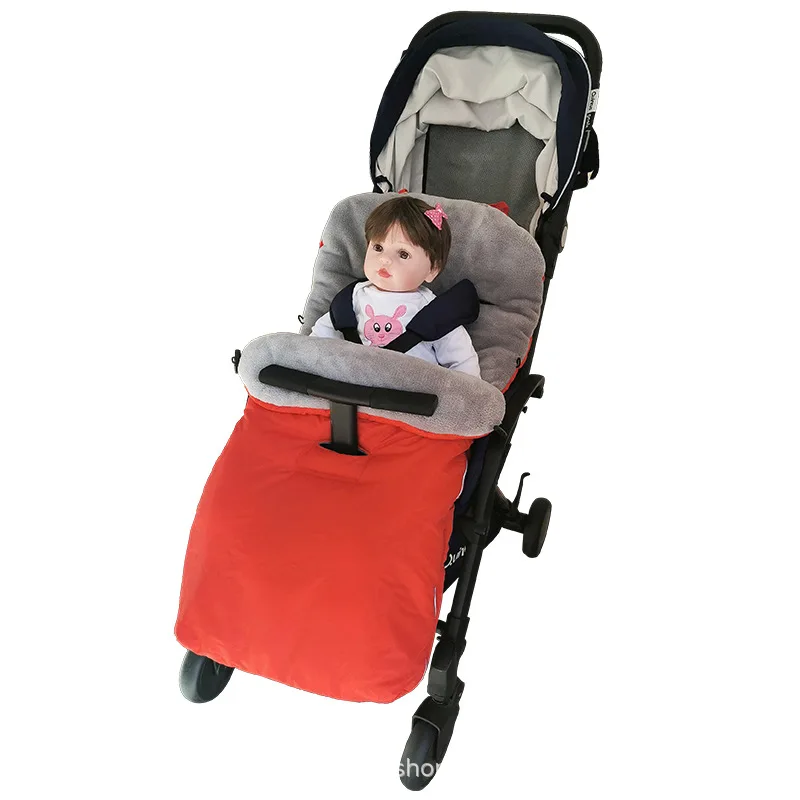 

Stroller Universal Warm Booties Winter Thickened Velvet Padded Waterproof Sleeping Bag T Handle Available Baby Walking Tool Baby