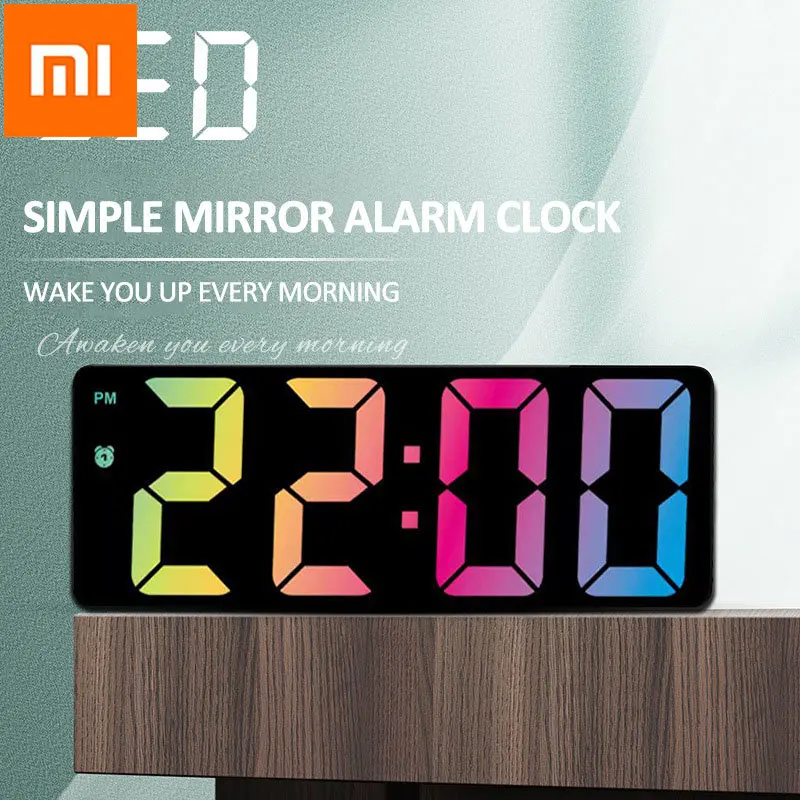 XiaomiMijiaDigitalAlarmClockLEDScreenElectronicClockLarge