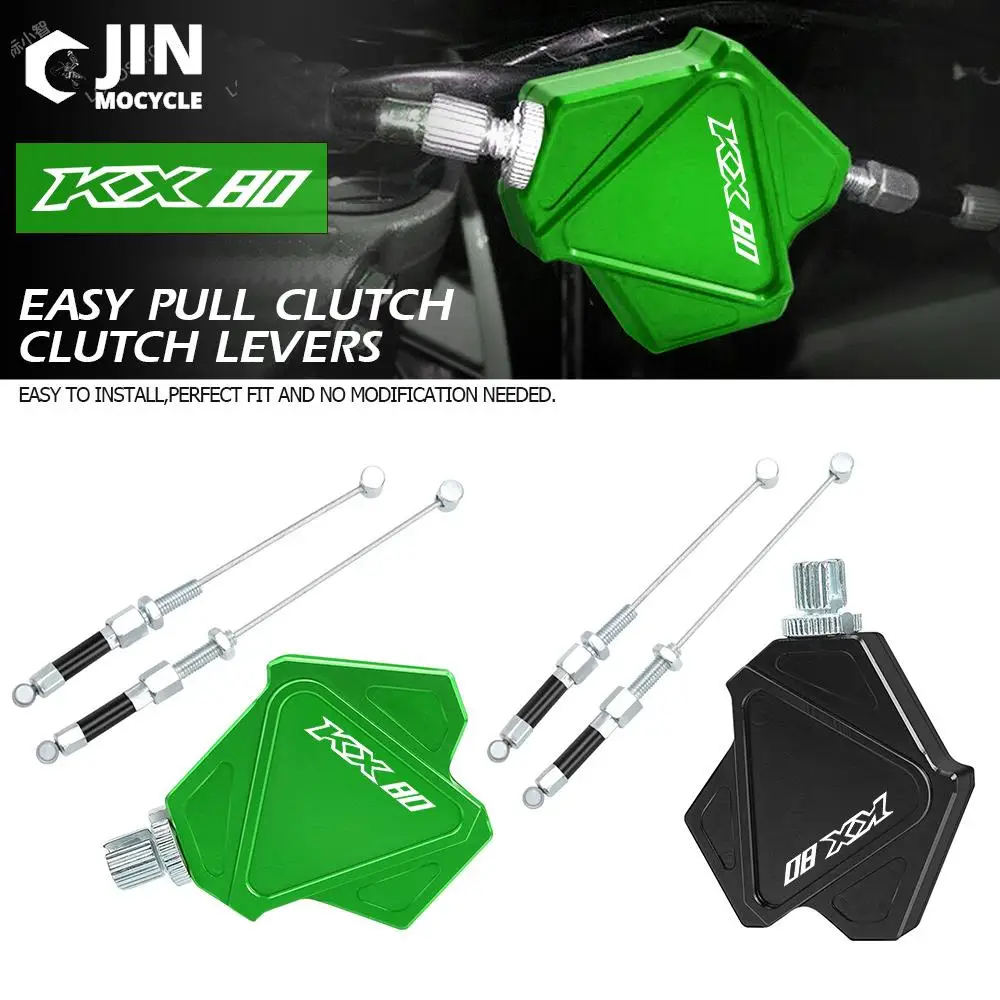 

For Kawasaki KX 80 KX80 2000-2018 2017 2016 2015 2014 2013 2012 2011 Motorcycle CNC Stunt Clutch Lever Easy Pull Cable System
