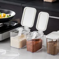 Can Salt Sesame Bottle BBQ Cooking Herbs Organizer Bento Box Pepper Sugar Container Seasoning Jars Quantitative Seasoning Box 2