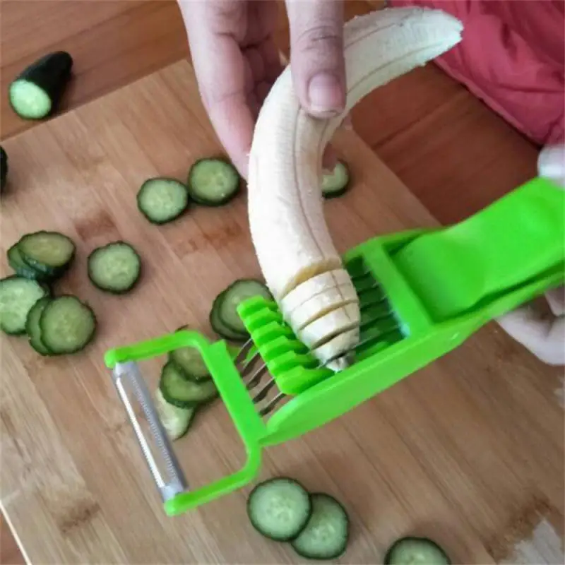 Vegetable Multifunctional Slicer Potato Egg Stainless Steel Fruit Cut Ham Sausage Banana Vegetable Slicer Kitchen Accessories