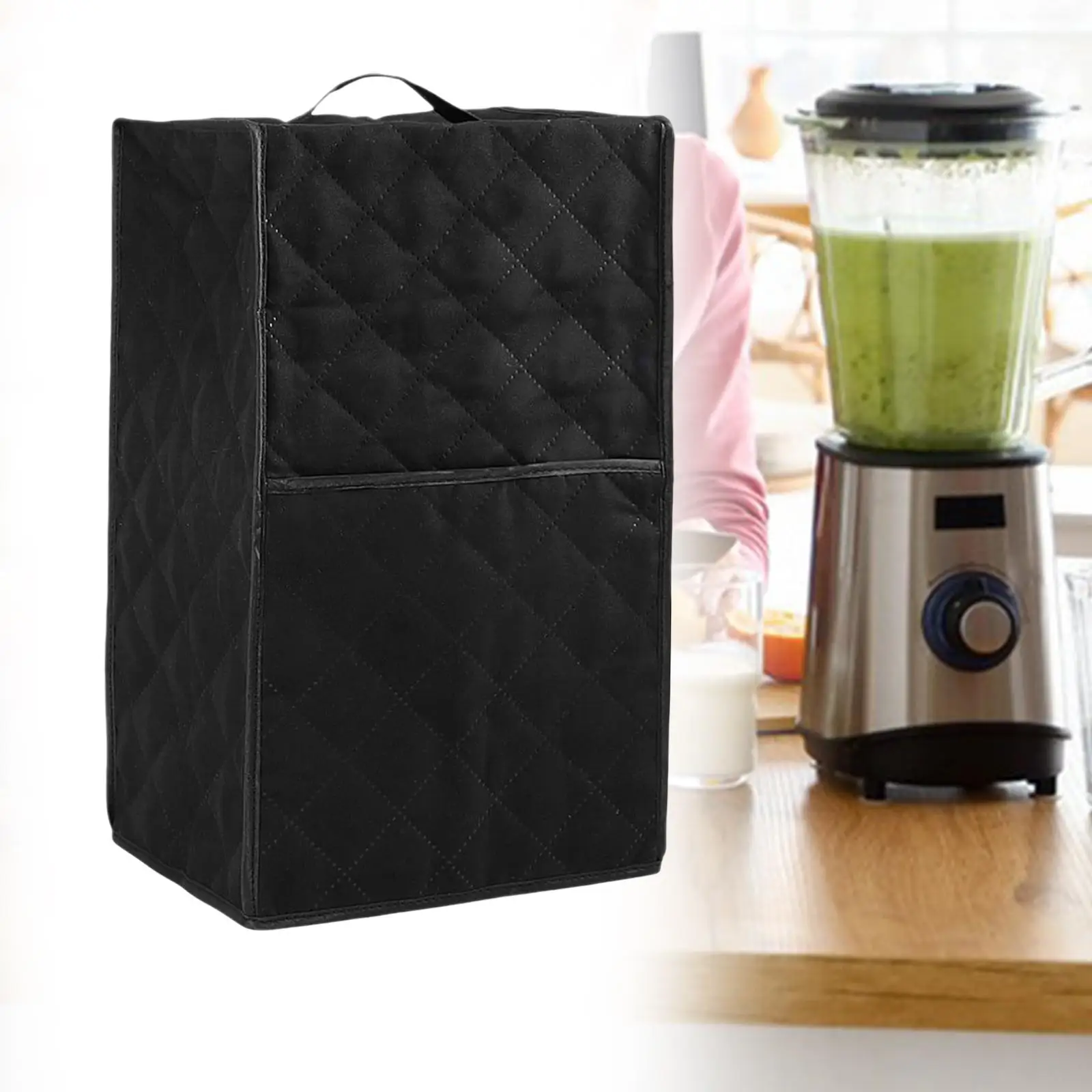 Blender Dust Cover with Pocket and Handle Household Kitchen Protective Sleeve Stylish Blender Cover for Kitchen Appliance