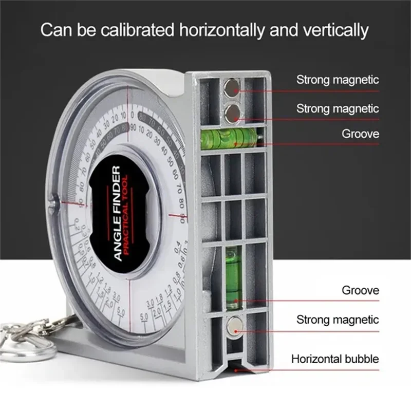 Angle Finder Magnetic Angle Locator Slope Protractor Inclinometer Level  & Tool and Portable Tool Magnetic Angle Locator 5