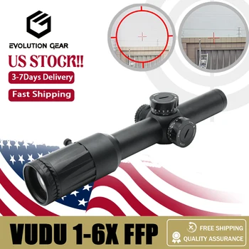 Evolution Gear Vudu 1-6x24MM Riflescope FFP LPVO SR1 Reticle 30mm Tube for Airsoft and Hunting with Full Original Markings 1