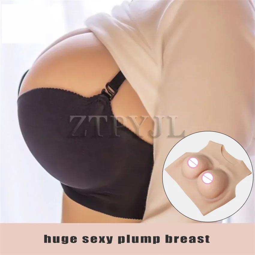 Sexy Female Big Fake Breast Silicone Plump Chest Enlargement Artificial Big Tits Crossdressing Cosplay Sex Toys For Women Man women silicone fake boobs