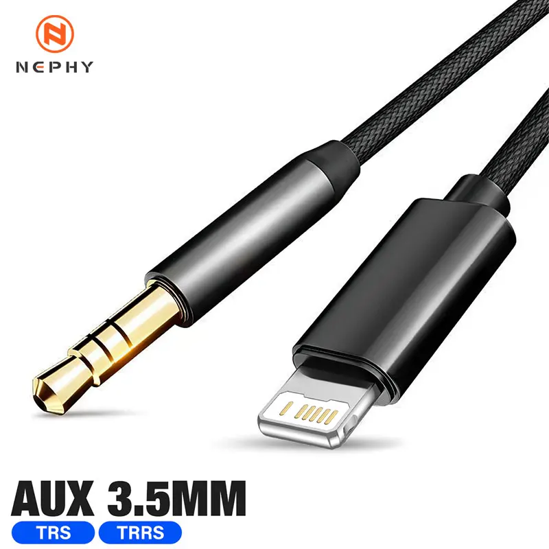 Gold Plated AUX Cable - Premium Lightning to 3.5mm Audio Adapter