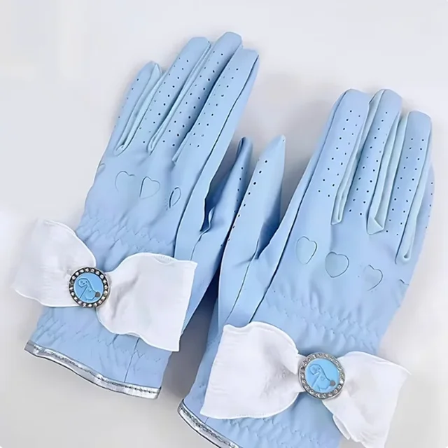 MG Golf Women's Gloves Bowknot Cute Sweety Left and Right Hands Non-slip Elastic Professional Practice Gloves Ladies Golf Wear MG Golf Women's Gloves Bowknot Cute Sweety Left and Right Hands Non-slip Elastic Professional Practice Gloves Ladies Golf Wear