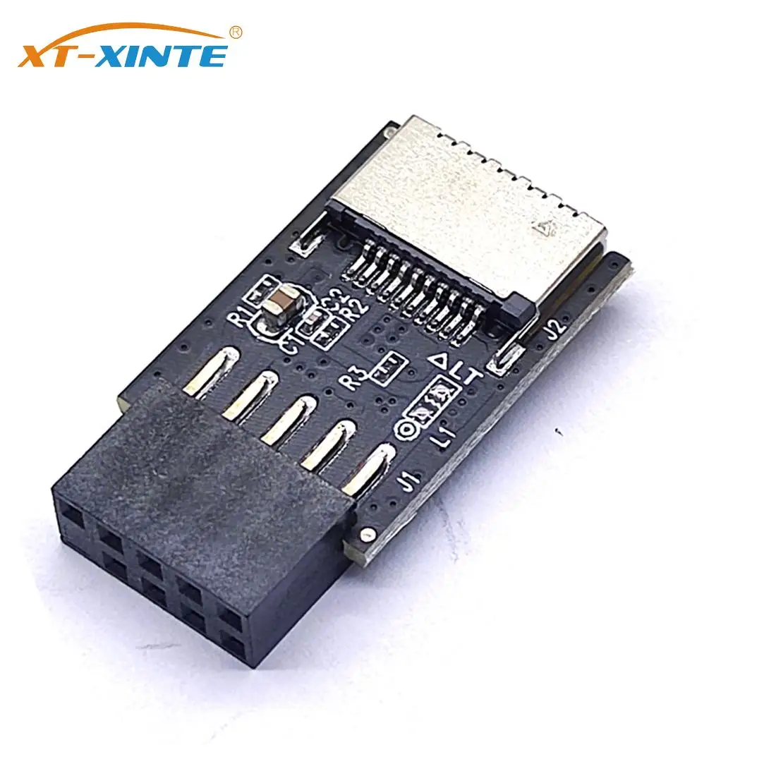 Материнская плата USB2.0 9Pin к TYPE-C A-KEY передний разъем конвертер USB3.2 TYPE-E Интерфейс