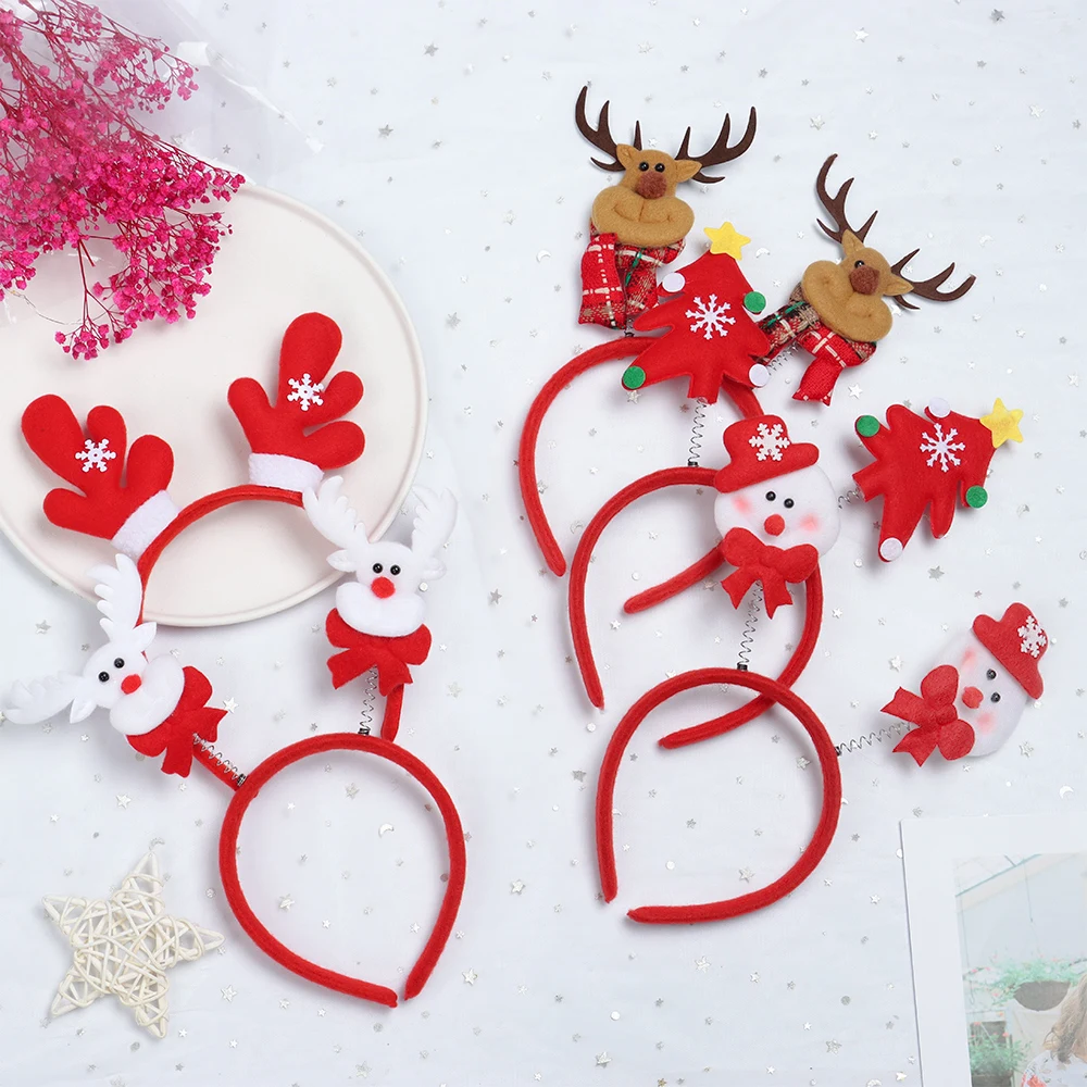 Description Picture 6 of itemChristmas Headbands Reindeer Headwear Cute Kids Adult Antlers Xmas Hairband Christmas Decorations For Party Masquerade Cosplay