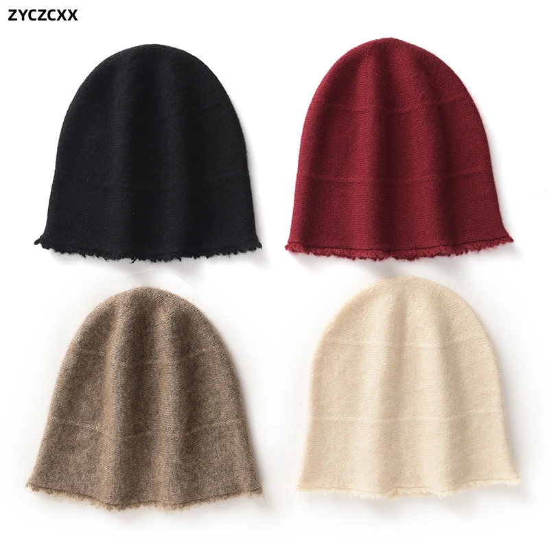 zyczcxx-100-pure-cashmere-women's-hat-knitted-warm-pile-solid-hat-women's-2023-new-winter-outdoor-windproof-fashion-fringe-hat
