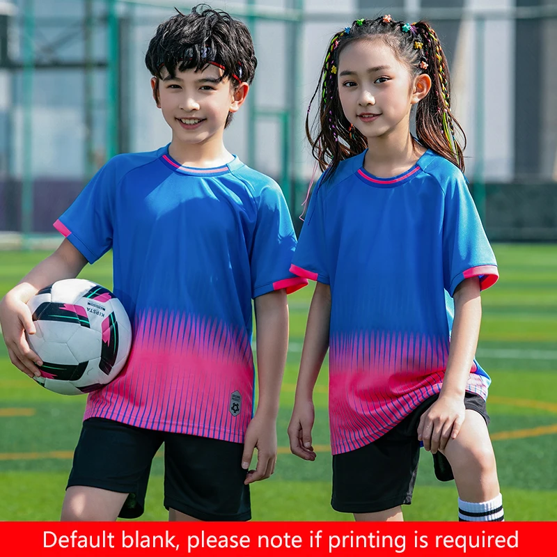 Boys' Soccer Jerseys Girls' Sports Short Sleeve Sets School Game Uniforms Kits Vest Children Football Suit Tracksuit