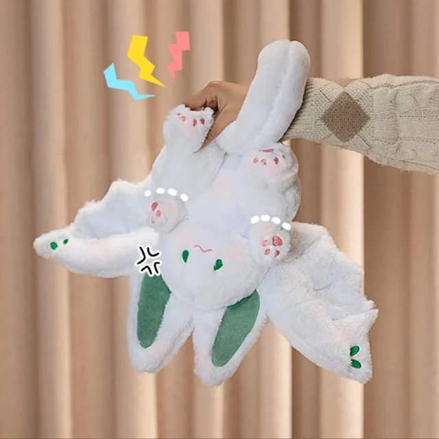35cm Kawaii Flying Rabbit Plush Doll Cute White Long Wings Bunny Soft Cuddle Pillow Stuffed Toy Girlfriend Kids Birthday Gifts